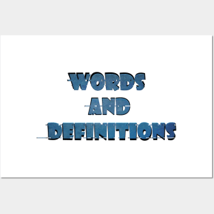 Words and Definitions Posters and Art